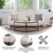 Flash Furniture Stone Faux Linen Split Back Futon Sofa-Wooden Legs HC-1060-STONE-GG - alternate 9